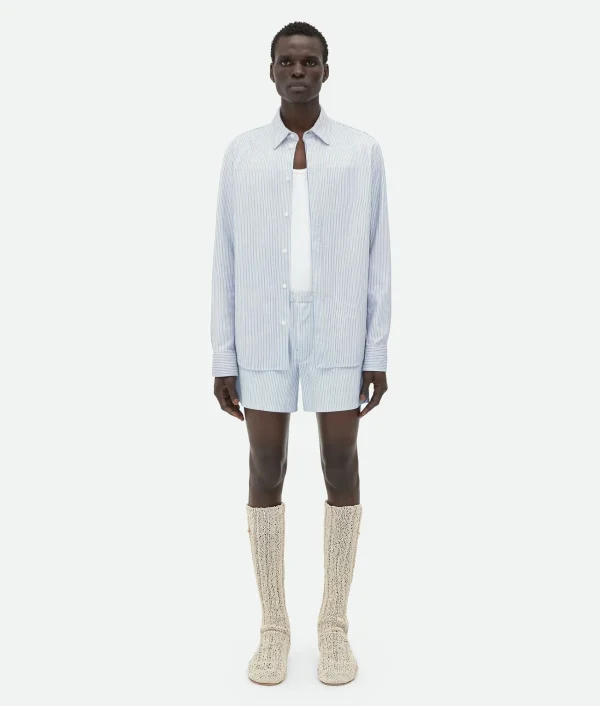 Bottega Veneta Printed Leather Shorts> Leather | Trousers And Shorts