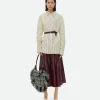 Bottega Veneta Printed Leather Striped Shirt>Women Shirts | Leather