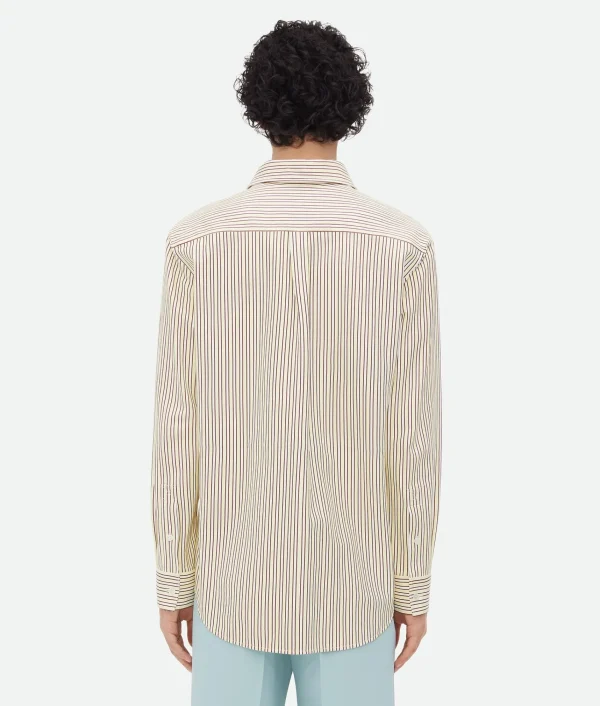 Bottega Veneta Printed Leather Striped Shirt> Shirts | Leather