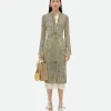 Bottega Veneta Printed Viscose Creased Dress>Women Dresses