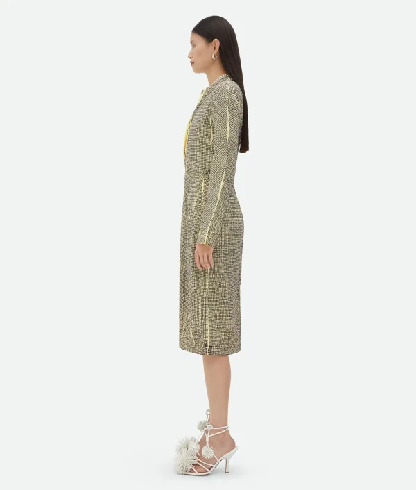 Bottega Veneta Printed Viscose Creased Dress>Women Dresses