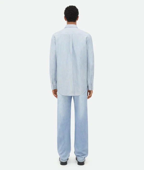 Bottega Veneta Relaxed Fit Printed Leather Shirt> Shirts | Leather