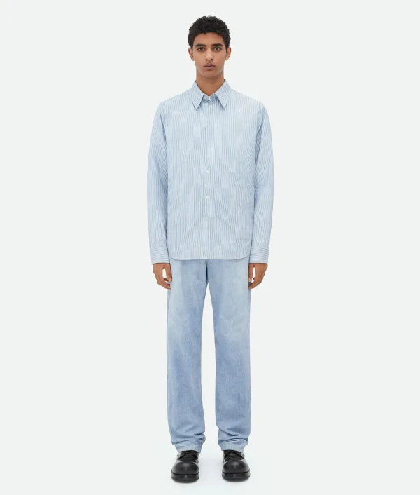 Bottega Veneta Relaxed Fit Printed Leather Shirt> Shirts | Leather