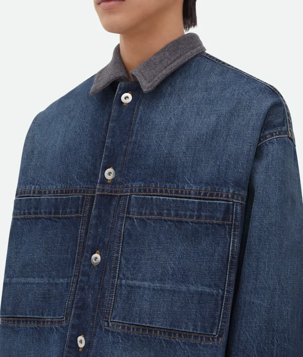 Bottega Veneta Reversible Wool Denim Jacket> Denim | Jackets