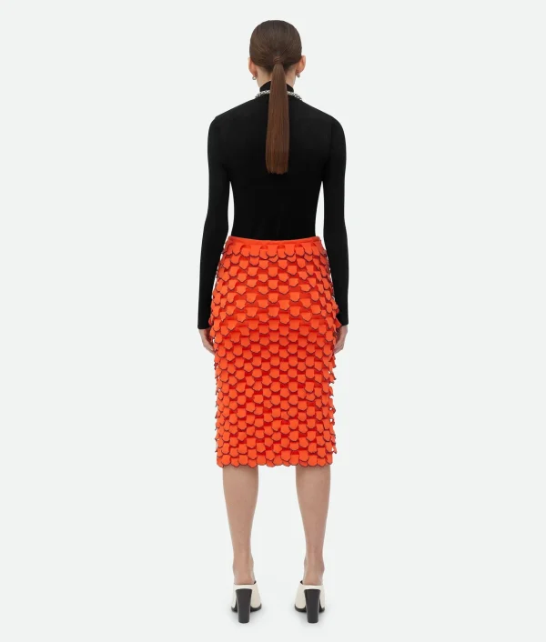 Bottega Veneta Scale Cotton Skirt>Women Skirts