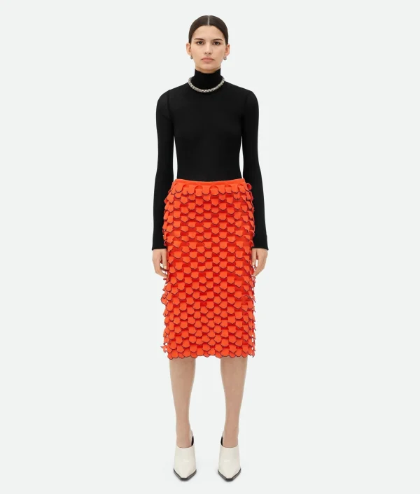 Bottega Veneta Scale Cotton Skirt>Women Skirts