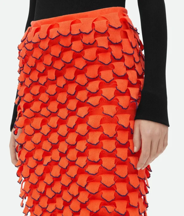 Bottega Veneta Scale Cotton Skirt>Women Skirts