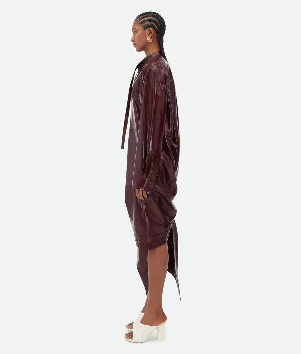 Bottega Veneta Shiny Leather Dress With Knot Detail>Women Leather | Dresses