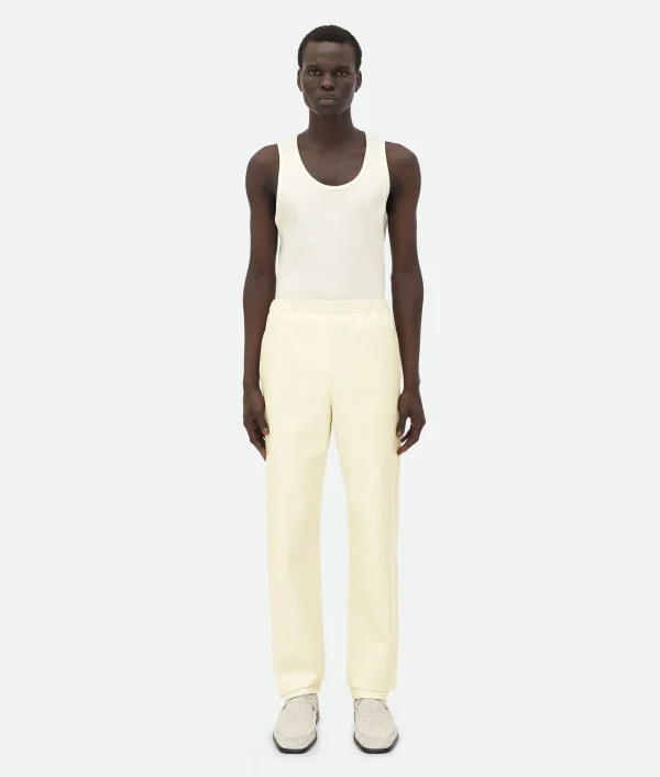 Bottega Veneta Shiny Leather Elasticated Trousers> Trousers And Shorts | Leather