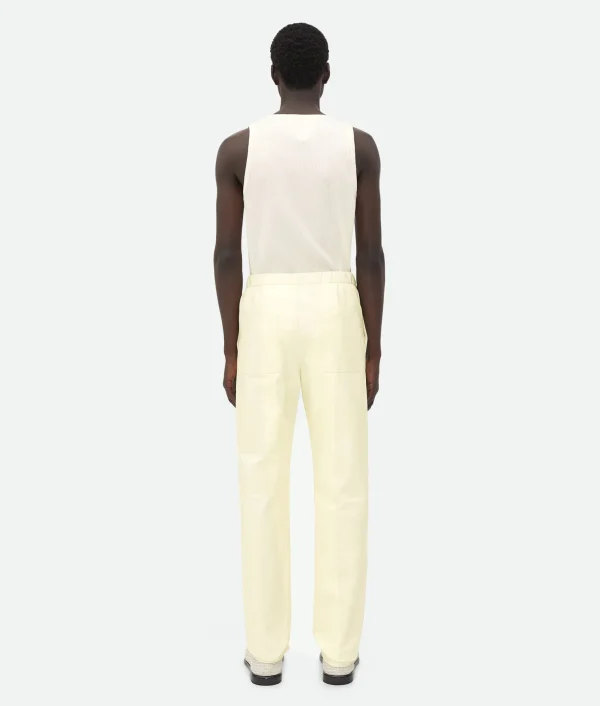 Bottega Veneta Shiny Leather Elasticated Trousers> Trousers And Shorts | Leather