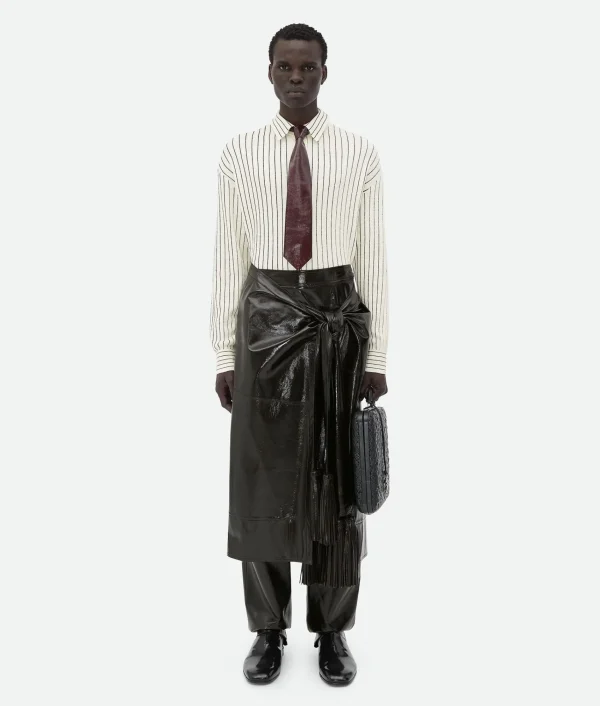 Bottega Veneta Shiny Leather Elasticated Trousers> Trousers And Shorts | Leather