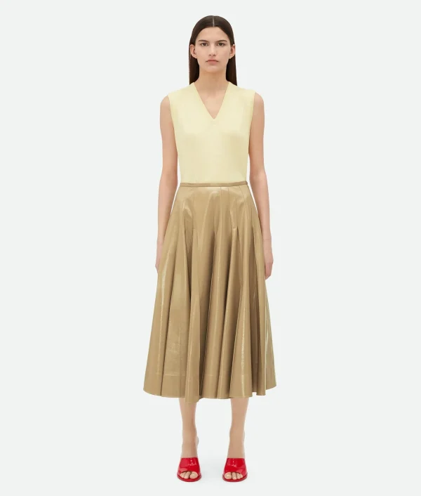 Bottega Veneta Shiny Leather Skirt>Women Skirts | Leather