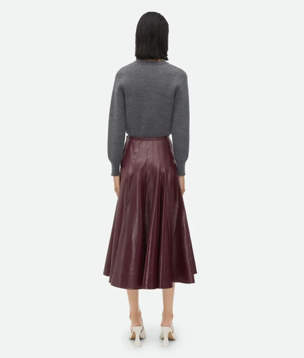 Bottega Veneta Shiny Leather Skirt>Women Skirts | Leather