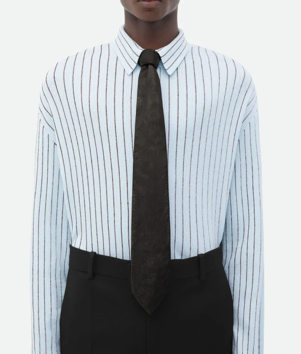 Bottega Veneta Shiny Leather Tie> Scarves And Ties