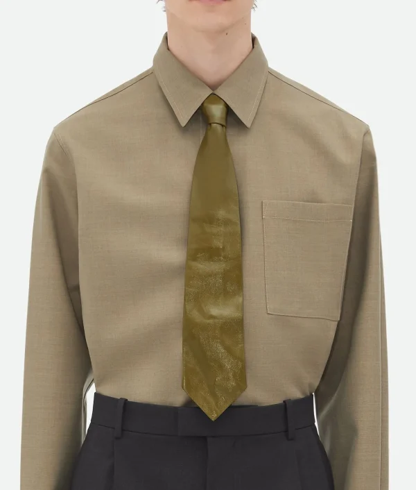 Bottega Veneta Shiny Leather Tie> Scarves And Ties
