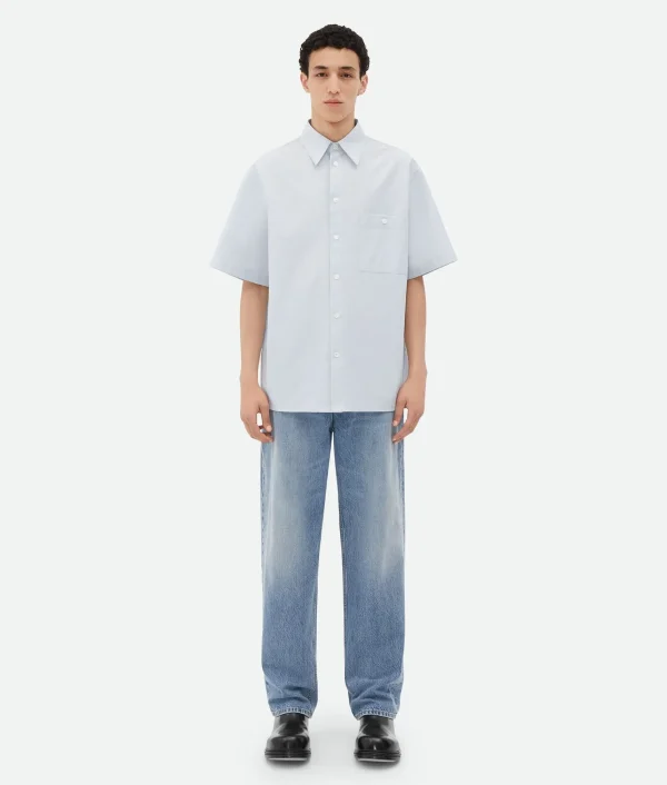 Bottega Veneta Short-Sleeved Cotton Canvas Shirt> Shirts