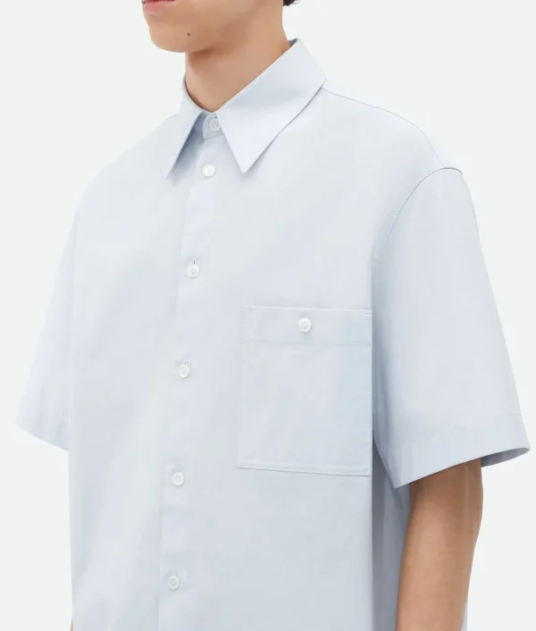 Bottega Veneta Short-Sleeved Cotton Canvas Shirt> Shirts