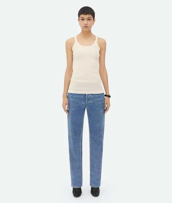 Bottega Veneta Slim Fit Light Cotton Tank Top>Women Tops And T-Shirts