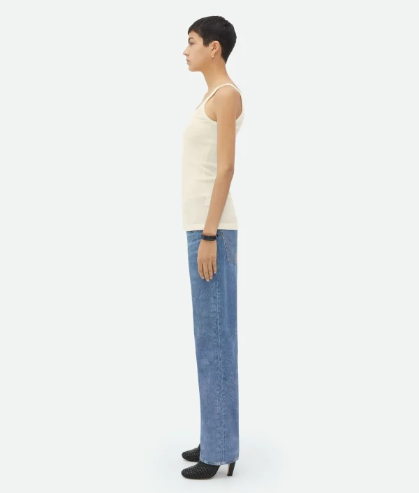 Bottega Veneta Slim Fit Light Cotton Tank Top>Women Tops And T-Shirts