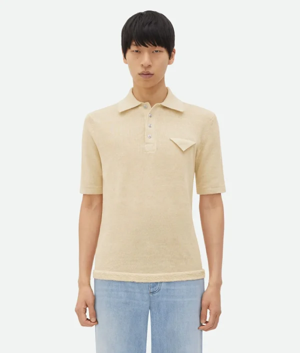 Bottega Veneta Slim Fit Light Linen Polo> Polos