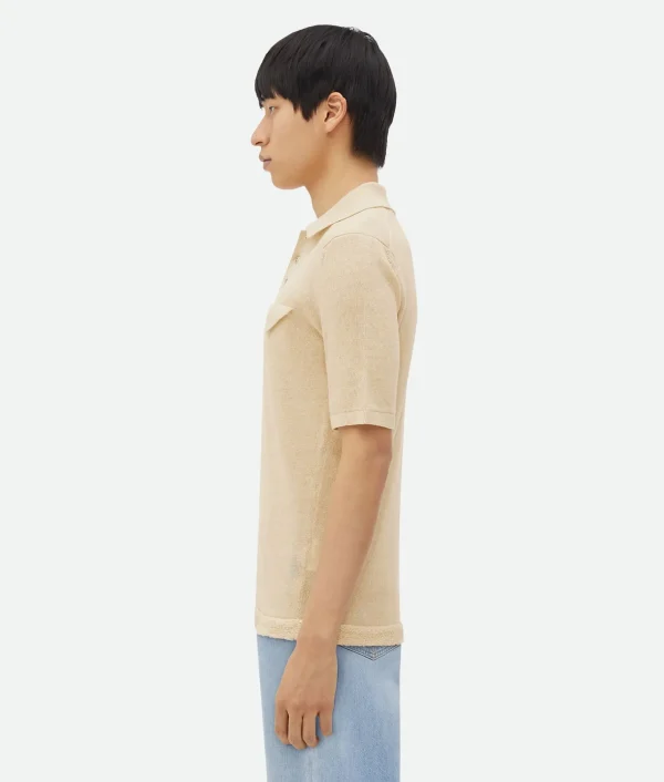 Bottega Veneta Slim Fit Light Linen Polo> Polos