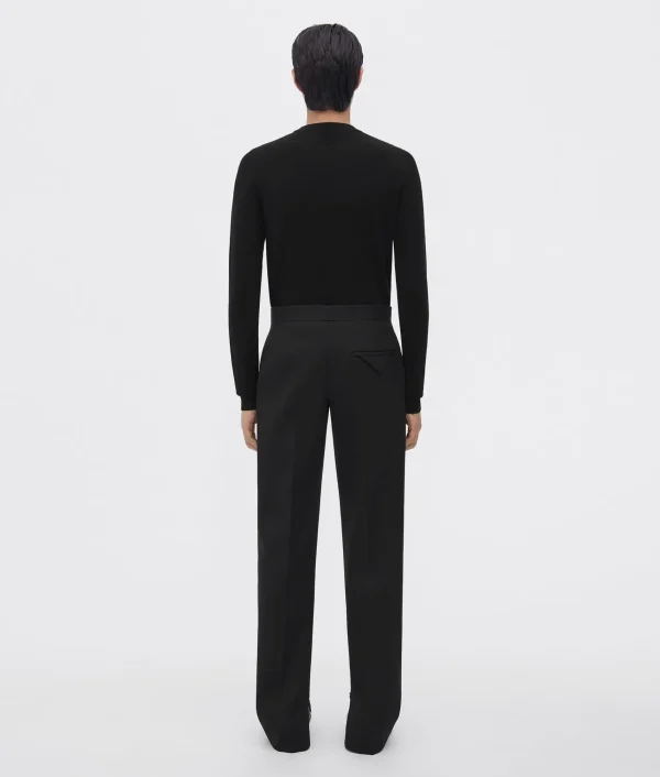 Bottega Veneta Slim Leg Compact Wool Trousers> Trousers And Shorts
