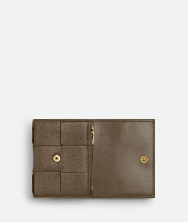 Bottega Veneta Small Cassette Tri-Fold Zip Wallet>Women Small Wallets