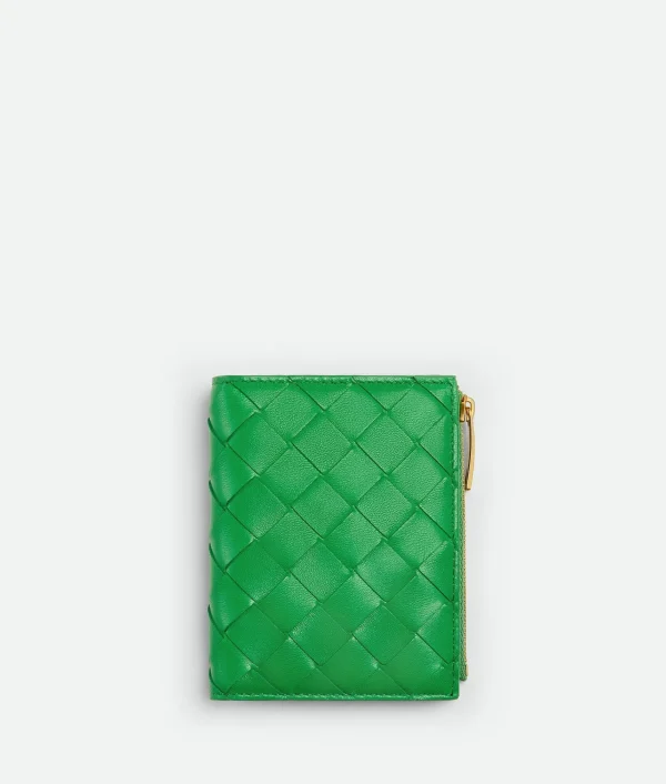 Bottega Veneta Small Intrecciato Bi-Fold Zip Wallet>Women Small Wallets