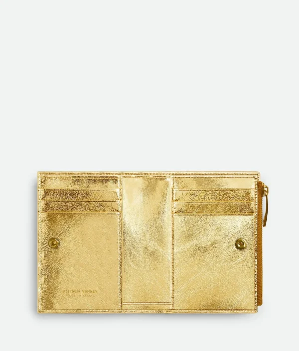 Bottega Veneta Small Intrecciato Bi-Fold Zip Wallet>Women Small Wallets
