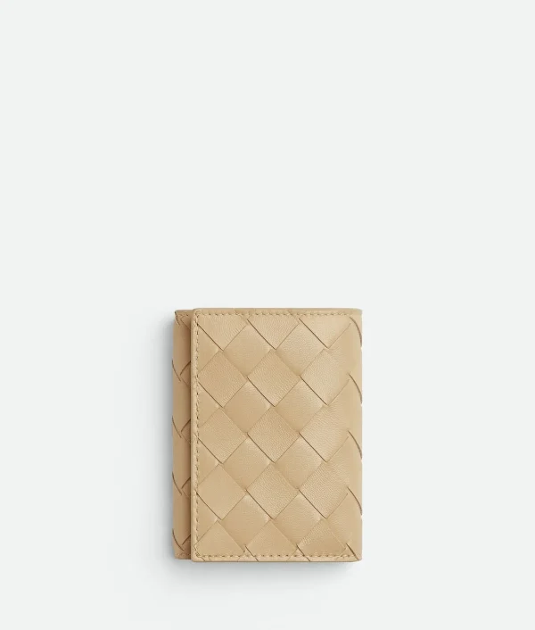 Bottega Veneta Small Intrecciato Tri-Fold Zip Wallet>Women Small Wallets