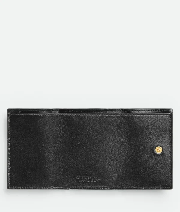 Bottega Veneta Small Intrecciato Tri-Fold Zip Wallet>Women Small Wallets