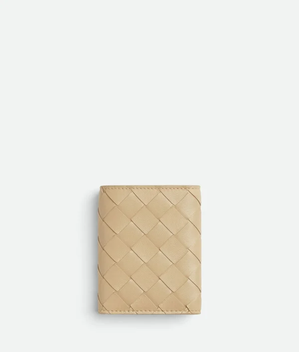 Bottega Veneta Small Intrecciato Tri-Fold Zip Wallet>Women Small Wallets