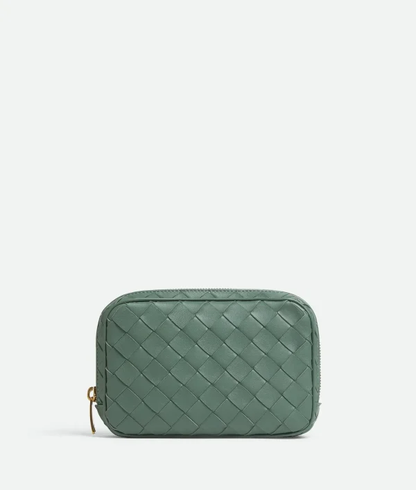 Bottega Veneta Small Intrecciato Zippered Pouch>Women Pouches And Travel Accessories