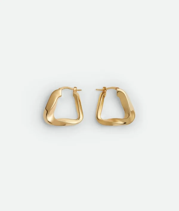 Bottega Veneta Small Twist Triangle Hoop Earrings>Women Earrings