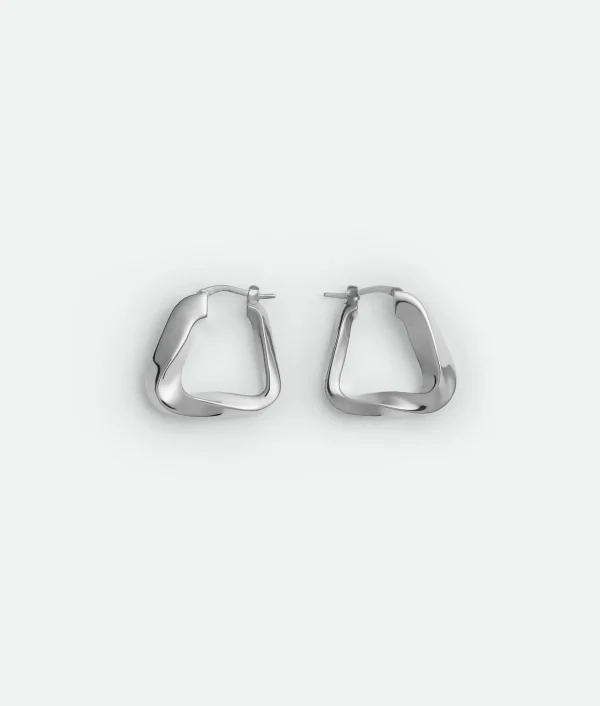 Bottega Veneta Small Twist Triangle Hoop Earrings>Women Earrings
