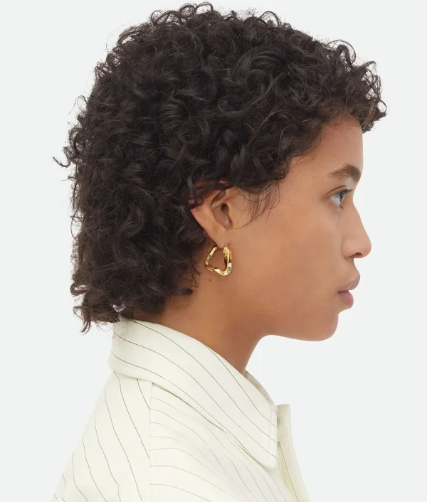 Bottega Veneta Small Twist Triangle Hoop Earrings>Women Earrings