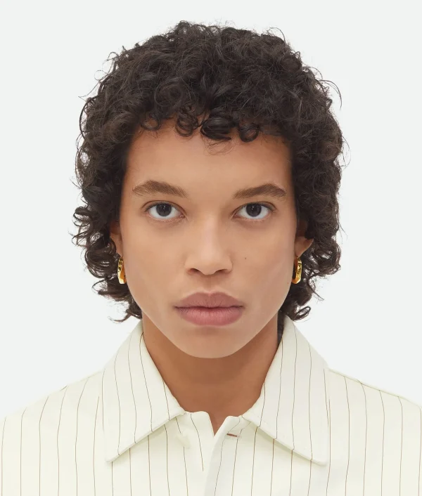Bottega Veneta Small Twist Triangle Hoop Earrings>Women Earrings
