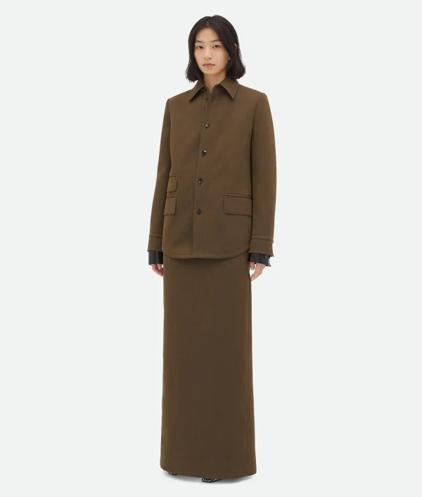 Bottega Veneta Soft Wool Twill Overshirt>Women Shirts