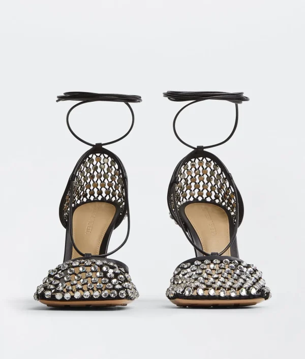 Bottega Veneta Sparkle Stretch Lace-Up Sandal>Women Sandals