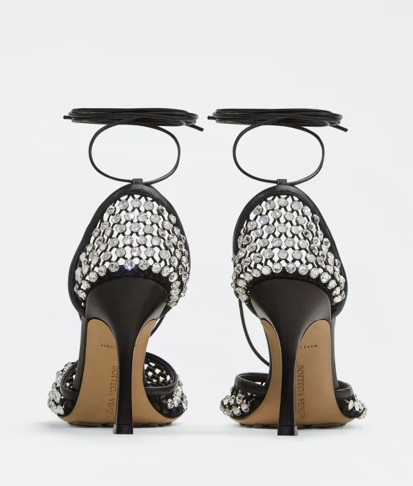 Bottega Veneta Sparkle Stretch Lace-Up Sandal>Women Sandals
