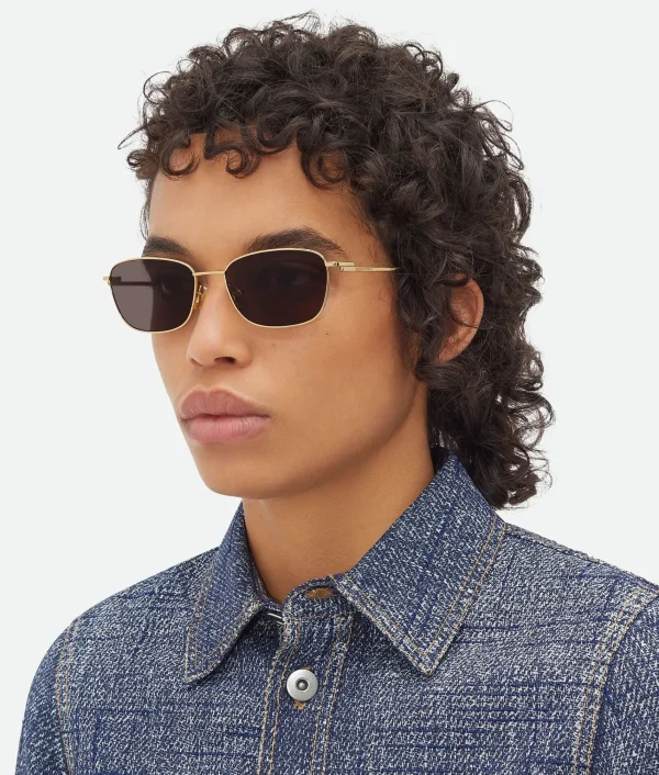 Bottega Veneta Split Rectangular Sunglasses> Sunglasses