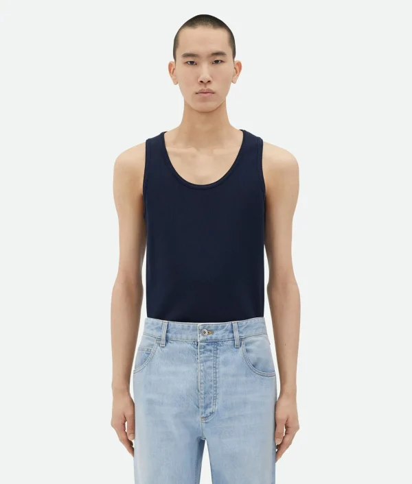 Bottega Veneta Stretch Cotton Ribbed Tank Top> T-Shirts