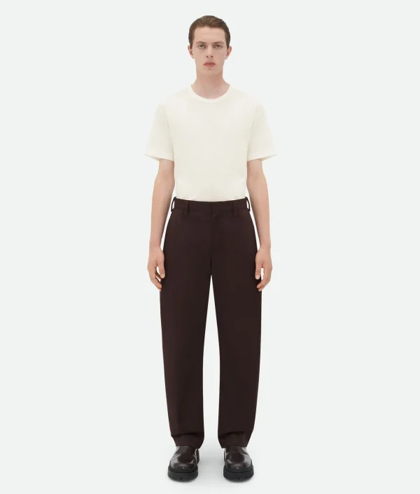 Bottega Veneta Stretch Cotton Tapered Trousers> Trousers And Shorts