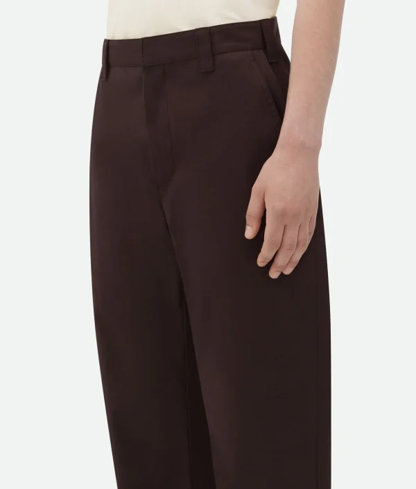 Bottega Veneta Stretch Cotton Tapered Trousers> Trousers And Shorts