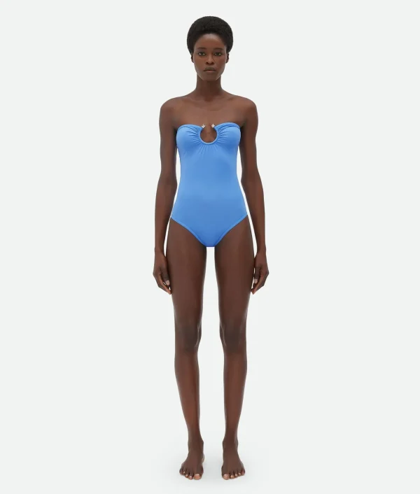 Bottega Veneta Stretch Nylon Swimsuit With Knot Ring>Women Swimwear