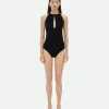 Bottega Veneta Stretch Nylon Swimsuit With Knot Detail At Neck>Women Swimwear
