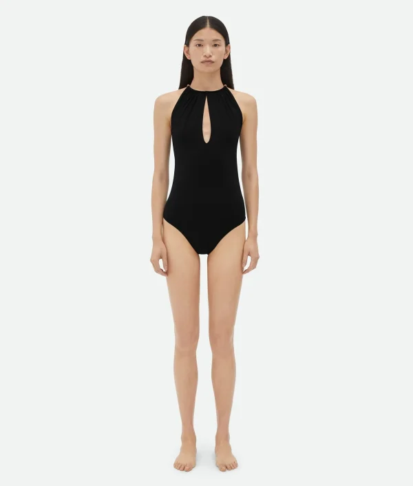 Bottega Veneta Stretch Nylon Swimsuit With Knot Detail At Neck>Women Swimwear