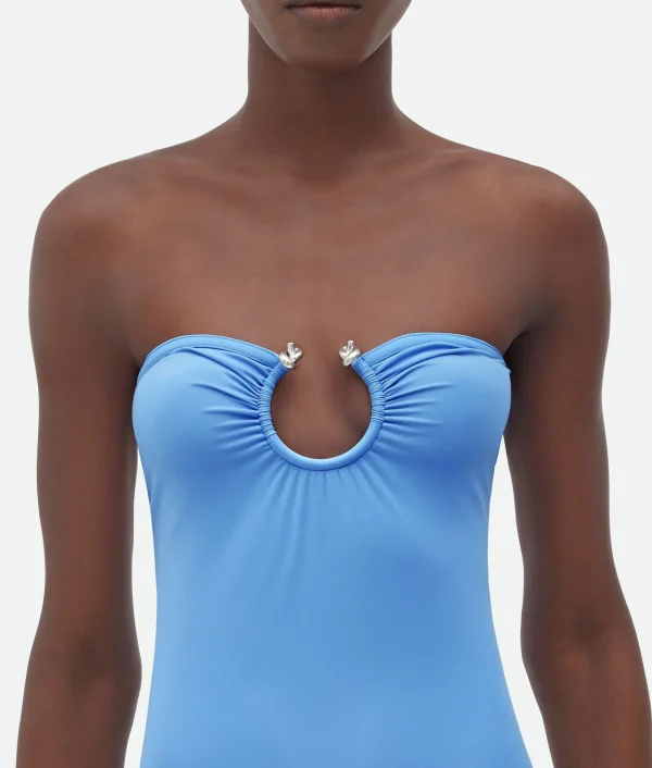 Bottega Veneta Stretch Nylon Swimsuit With Knot Ring>Women Swimwear