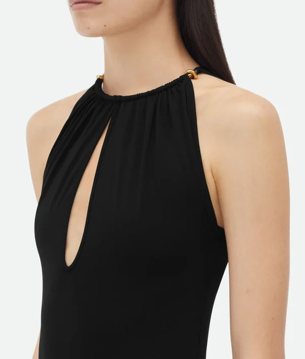 Bottega Veneta Stretch Nylon Swimsuit With Knot Detail At Neck>Women Swimwear