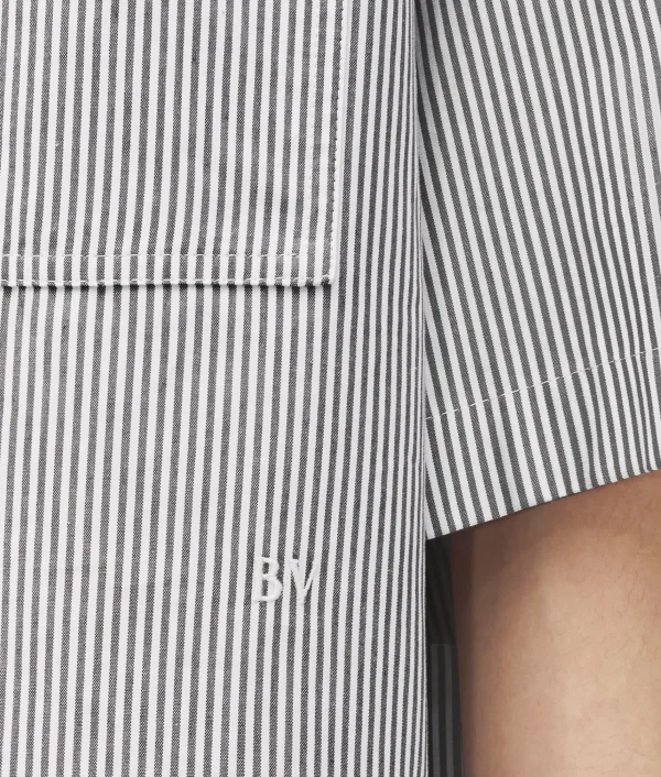 Bottega Veneta Striped Cotton Overshirt With 